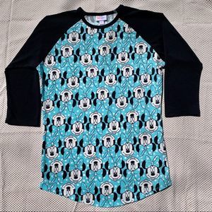 LuLaRoe Disney Minnie Mouse Randy Tee  size Small | NWOT Disney Baseball T-